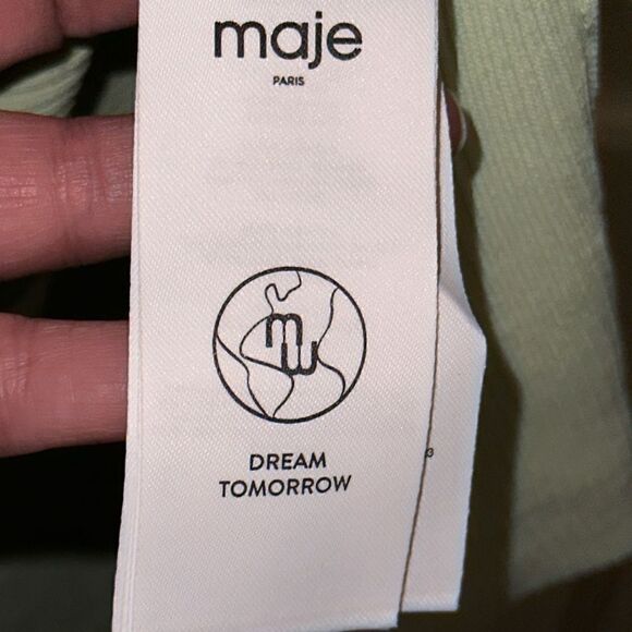 MAJE NWT Ribbed Tie Back Midi Dress Size Large - Picture 13 of 16